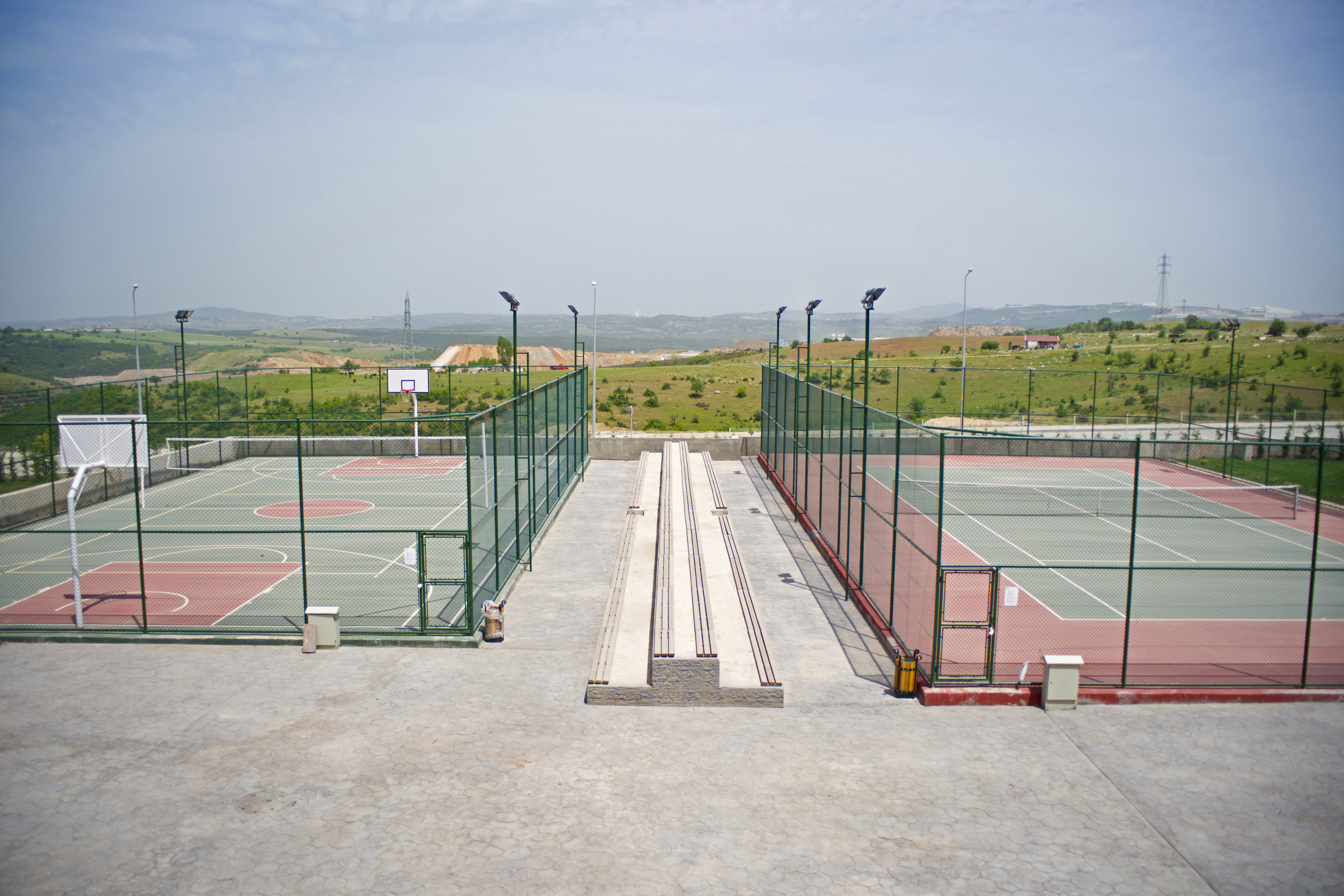 Piso da quadra de basquete