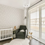 Stunning baby room with baby crib